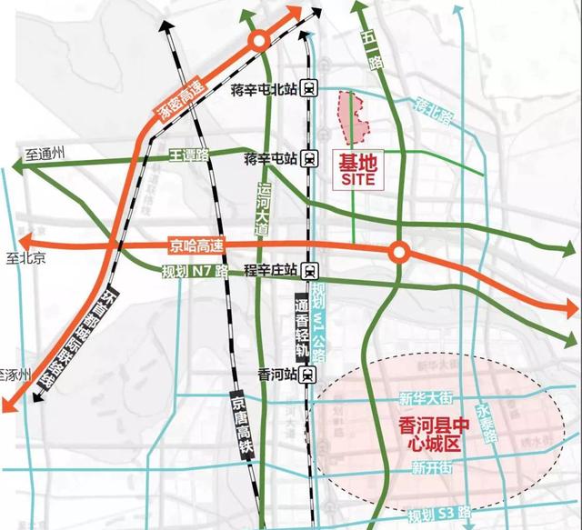 北京六号线地铁站线路图向东延展燕郊